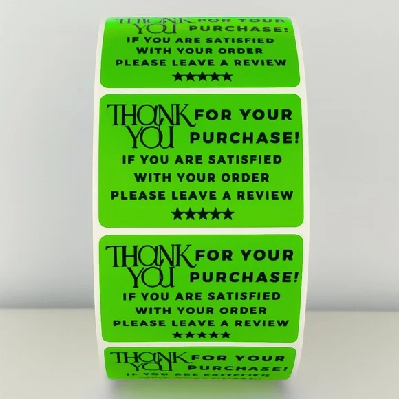 Thank You Stickers Please Leave a Review – Small Business Packaging Labels - Picture 3 of 11
